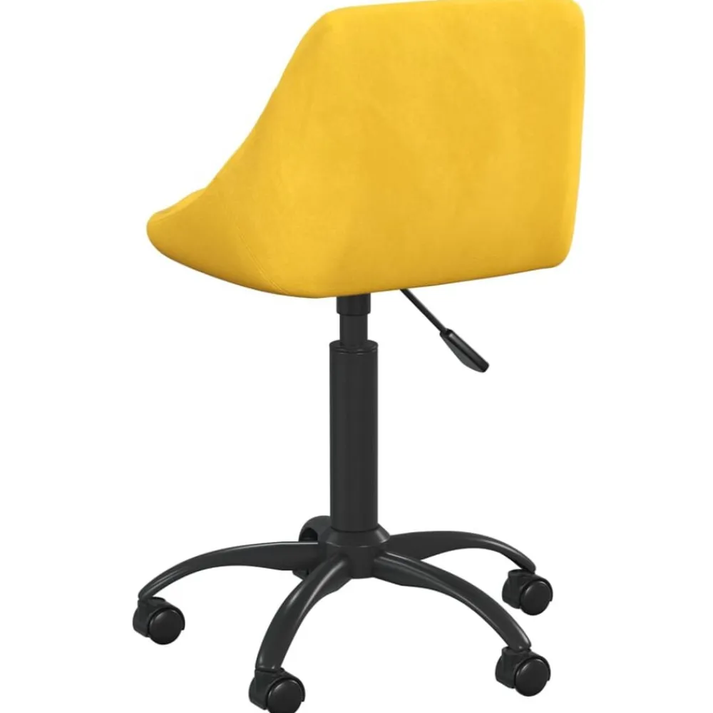 vidaXL Mobiliario De Oficina-Silla de oficina de terciopelo amarilla mostaza
