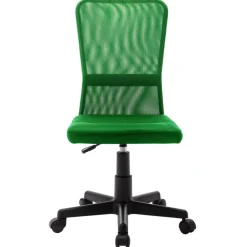 vidaXL Silla de oficina de tela de malla 44x52x100 cm Verde Clearance