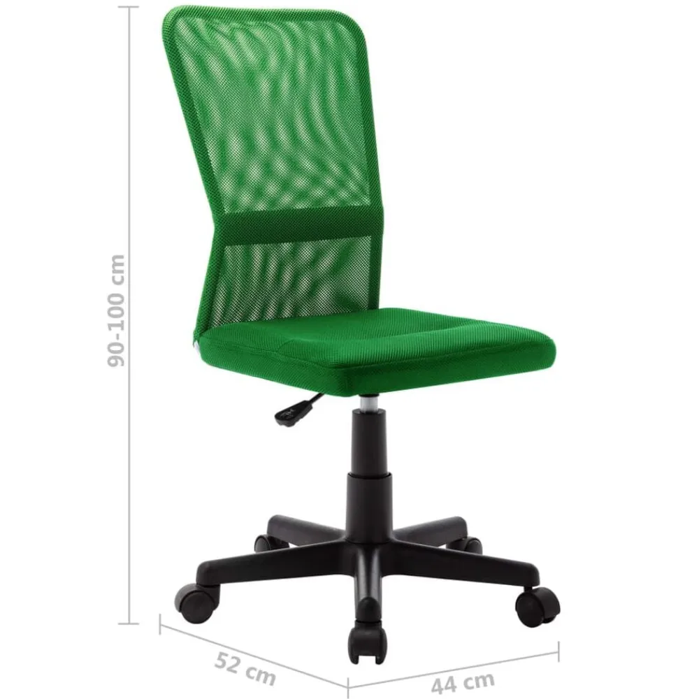 vidaXL Silla de oficina de tela de malla 44x52x100 cm Verde Clearance
