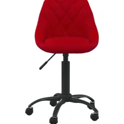 vidaXL Silla de oficina de terciopelo rojo tinto Rojo vino tinto Hot