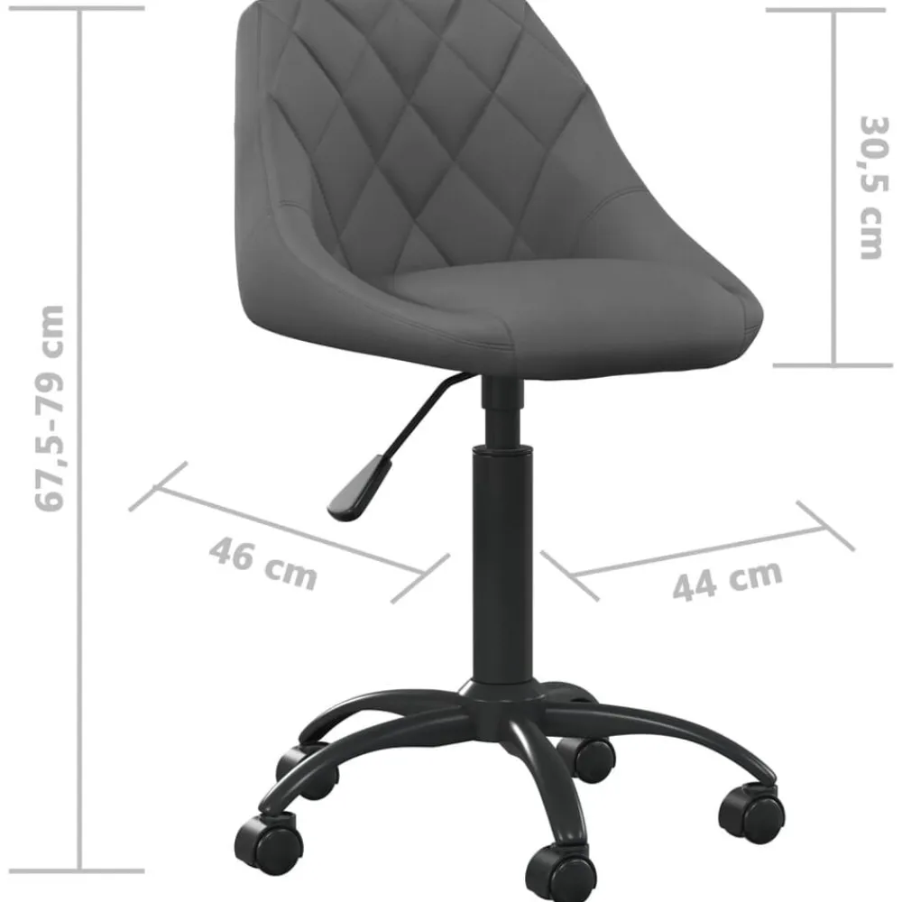 vidaXL Mobiliario De Oficina-Silla de oficina de terciopelo