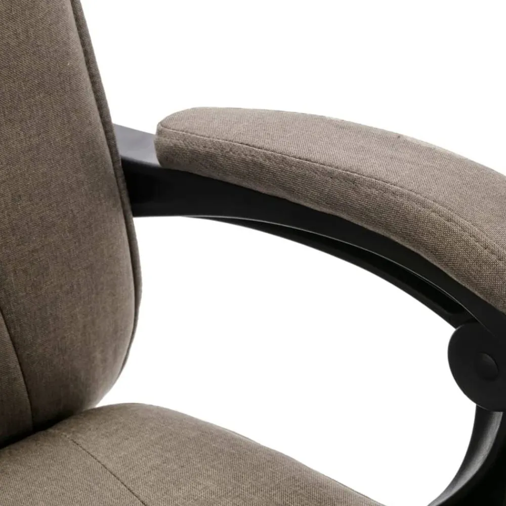 vidaXL Silla de oficina de masaje de tela gris Taupé Clearance