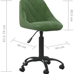 vidaXL Mobiliario De Oficina-Silla de oficina de terciopelo