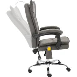 vidaXL Mobiliario De Oficina-Silla de oficina de masaje de tela