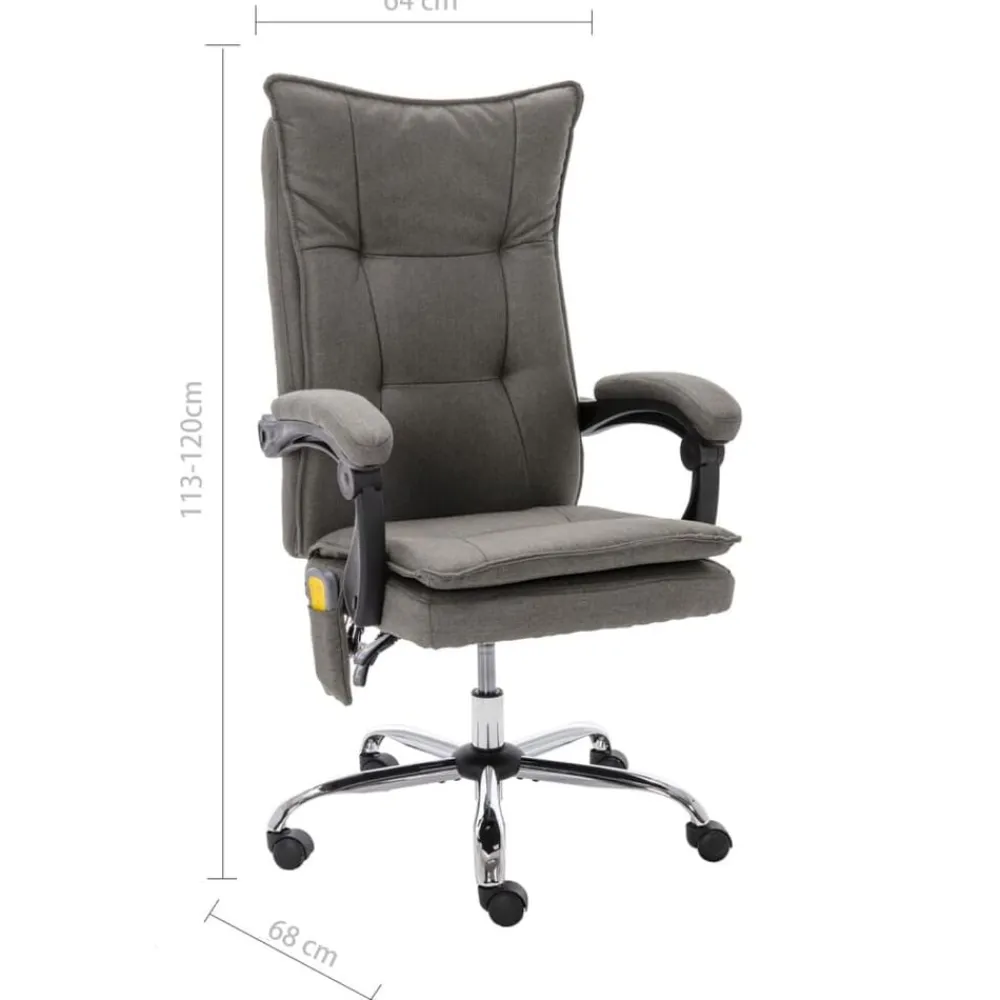 vidaXL Mobiliario De Oficina-Silla de oficina de masaje de tela