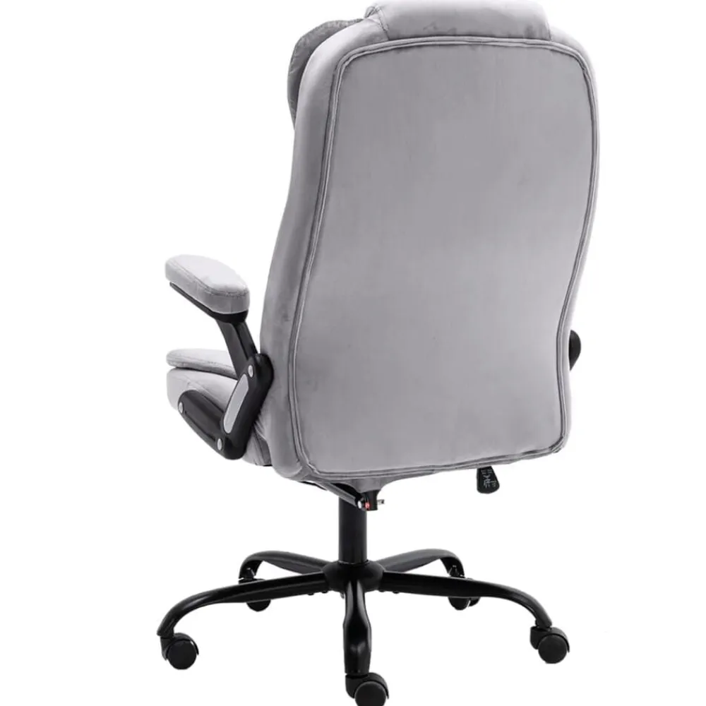 vidaXL Silla de oficina de terciopelo Gris claro Outlet