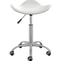 vidaXL Silla de oficina de cuero sintético Blanco Online