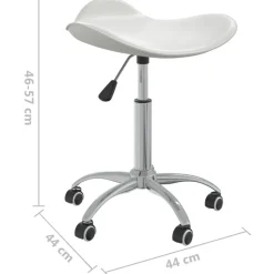vidaXL Silla de oficina de cuero sintético Blanco Online