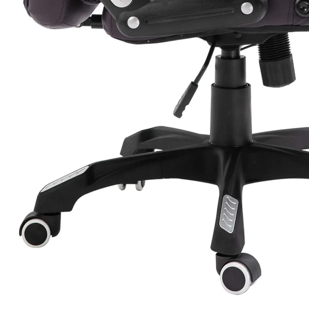 vidaXL Mobiliario De Oficina-Silla de oficina de cuero sintético marrón
