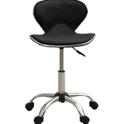 vidaXL Silla de oficina de cuero sintético negra Negro Outlet