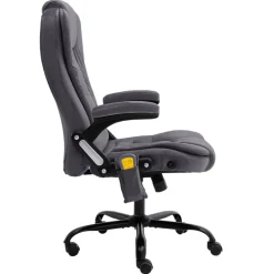 vidaXL Silla de oficina de masaje terciopelo Gris oscuro Best