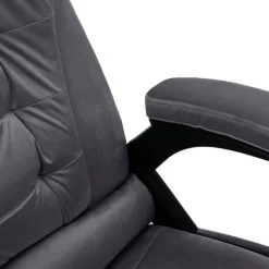 vidaXL Silla de oficina de masaje terciopelo Gris oscuro Best
