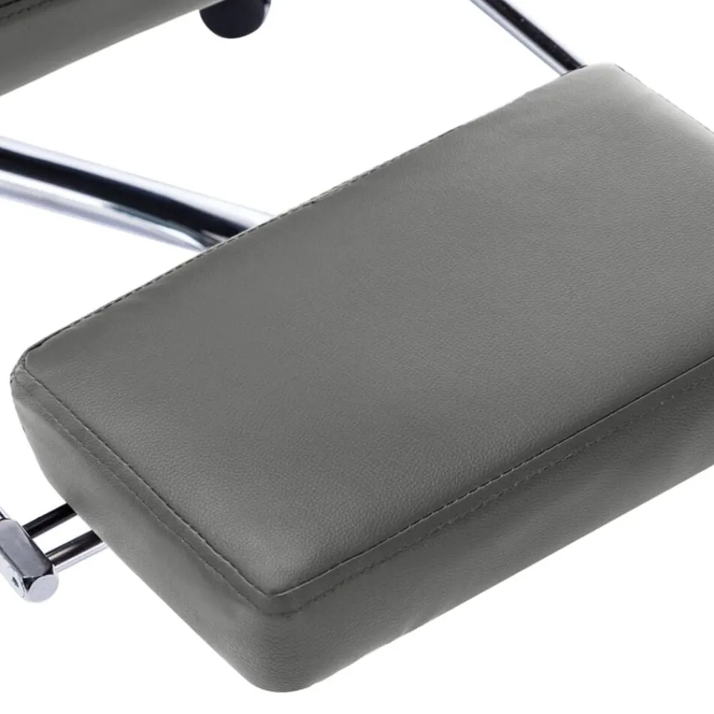 vidaXL Silla de oficina de cuero sintético gris Antracita Outlet