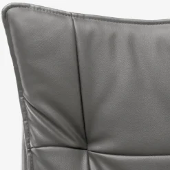 vidaXL Silla de oficina de cuero sintético gris Antracita Outlet