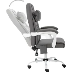 vidaXL Mobiliario De Oficina-Silla de oficina de masaje cuero sintético