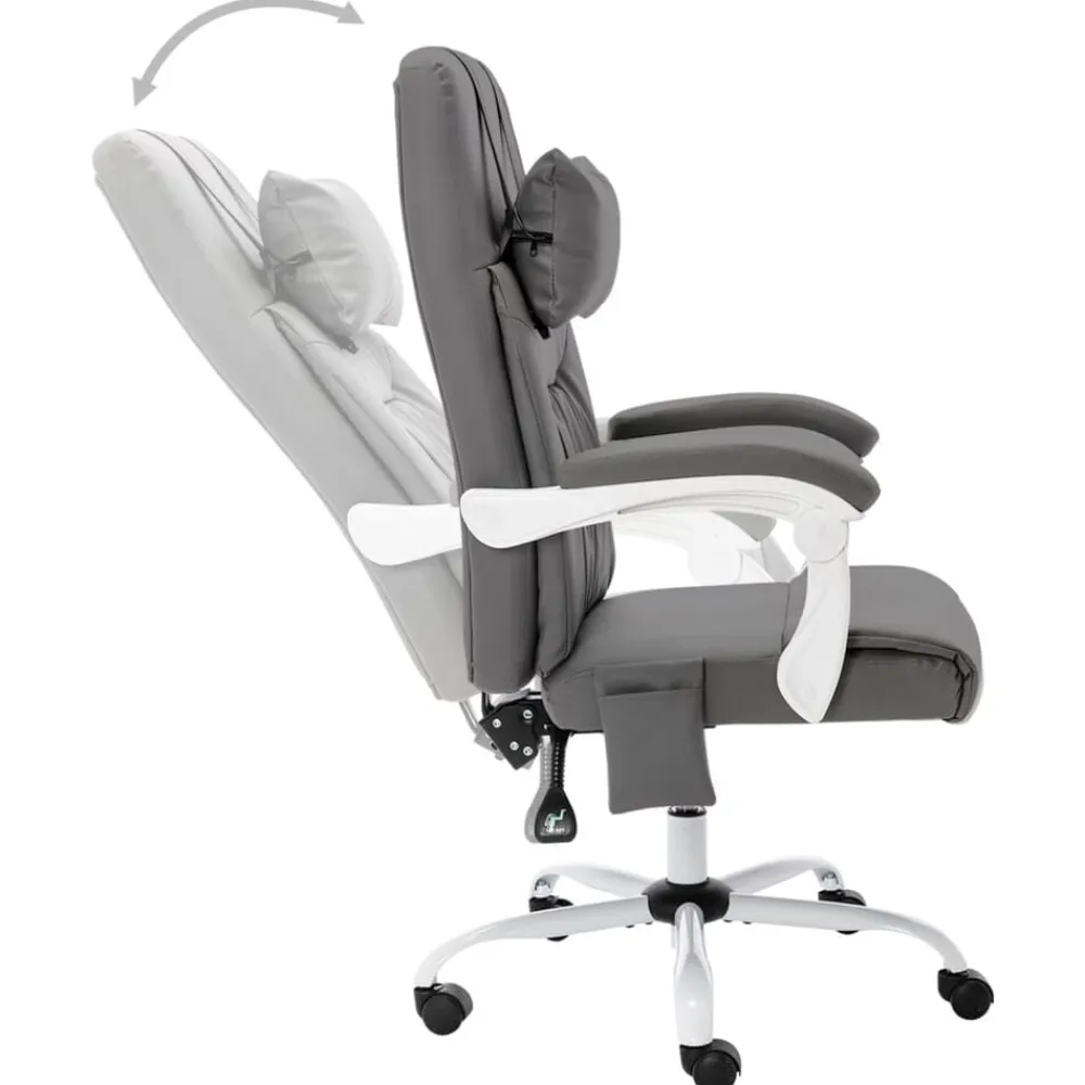 vidaXL Mobiliario De Oficina-Silla de oficina de masaje cuero sintético