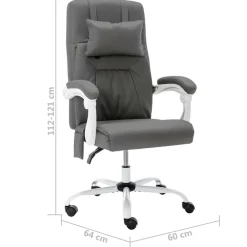 vidaXL Mobiliario De Oficina-Silla de oficina de masaje cuero sintético