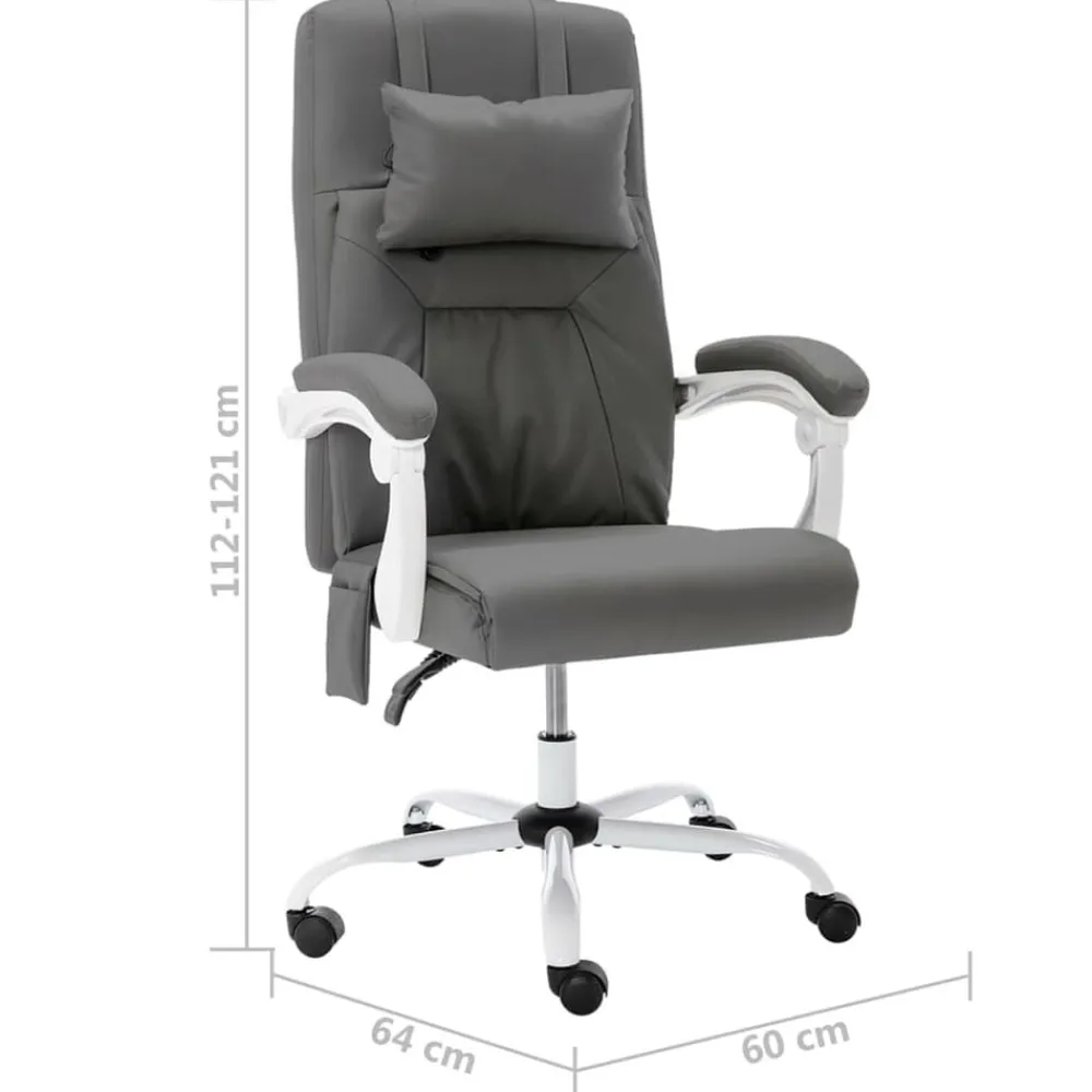 vidaXL Mobiliario De Oficina-Silla de oficina de masaje cuero sintético