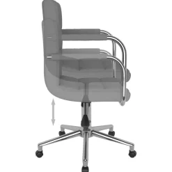 vidaXL Mobiliario De Oficina-Silla de oficina giratoria de tela
