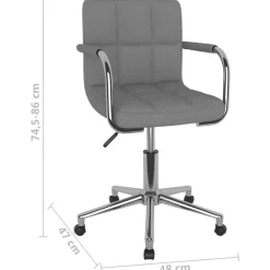 vidaXL Mobiliario De Oficina-Silla de oficina giratoria de tela