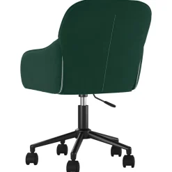 vidaXL Silla de oficina giratoria de terciopelo Verde oscuro Online
