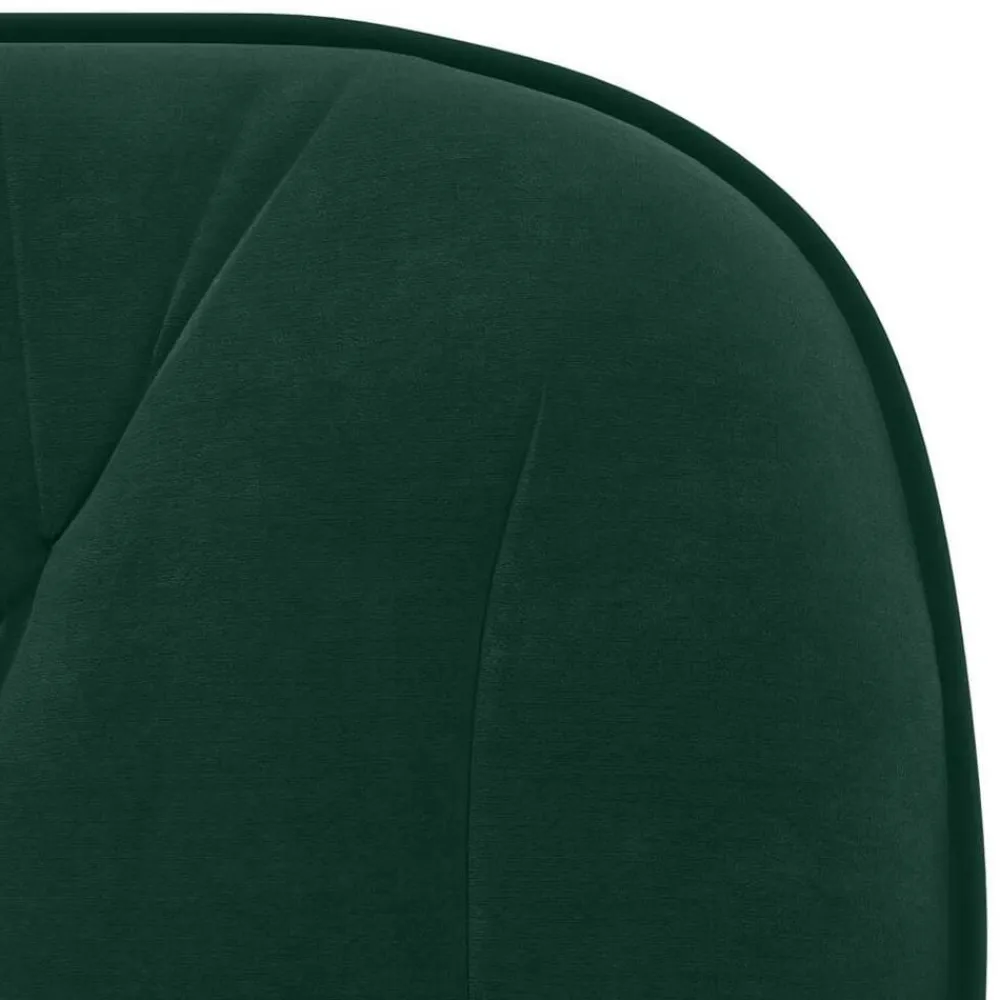vidaXL Silla de oficina giratoria de terciopelo Verde oscuro Online