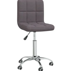 vidaXL Silla de oficina giratoria tela gris taupe Taupé