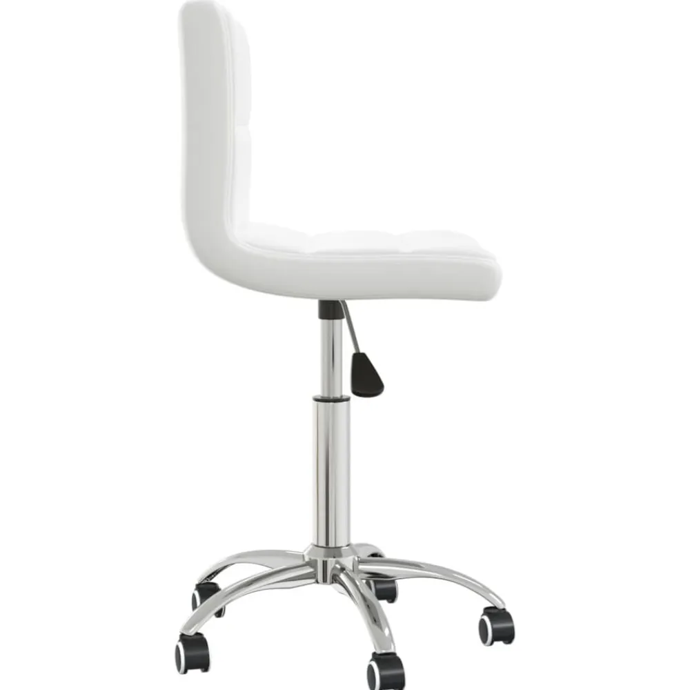 vidaXL Silla de oficina giratoria de cuero sintético Blanco Sale