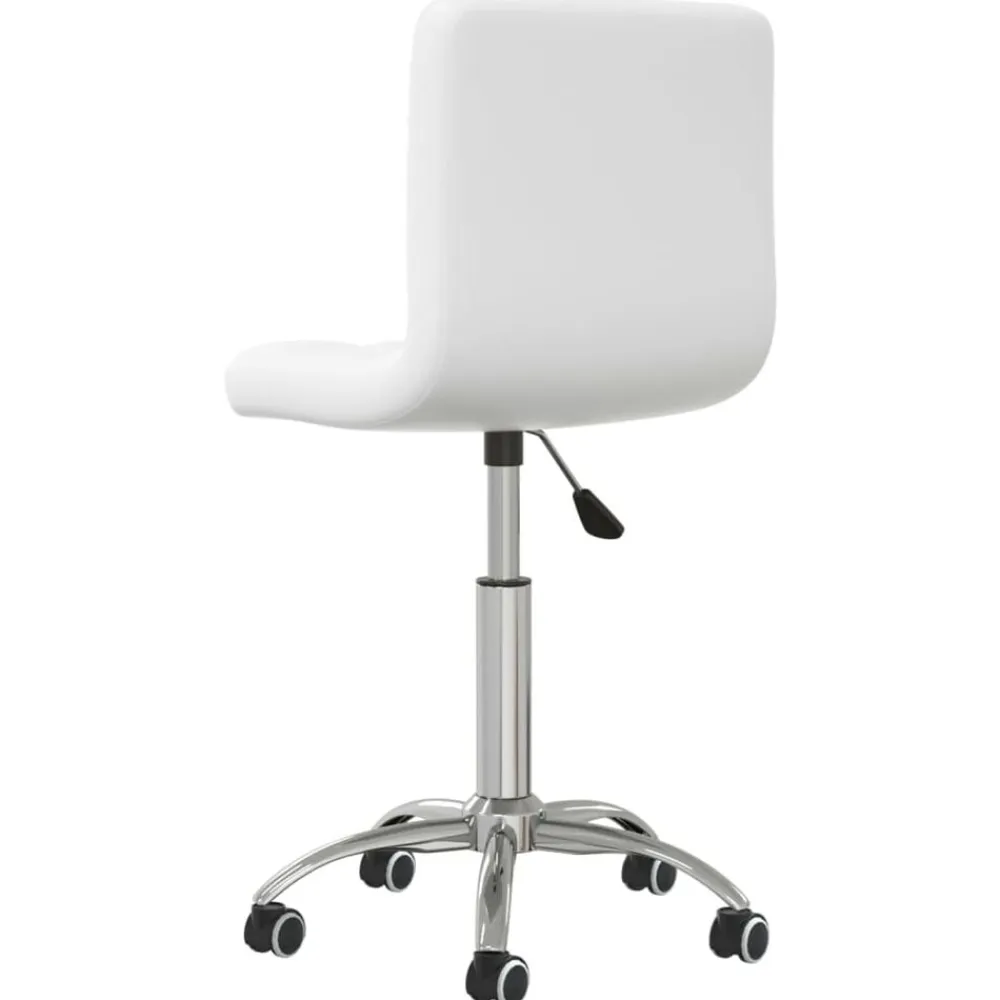 vidaXL Silla de oficina giratoria de cuero sintético Blanco Sale