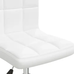 vidaXL Silla de oficina giratoria de cuero sintético Blanco Sale