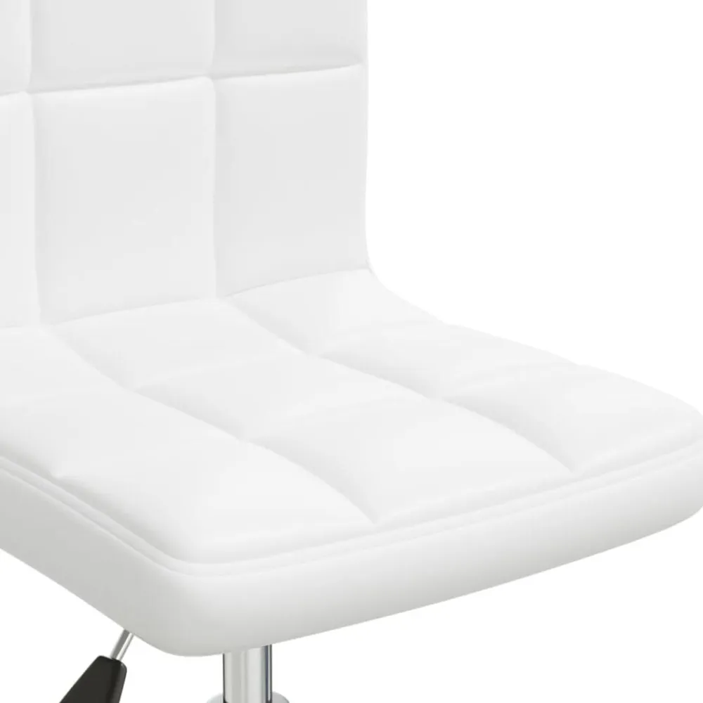 vidaXL Silla de oficina giratoria de cuero sintético Blanco Sale