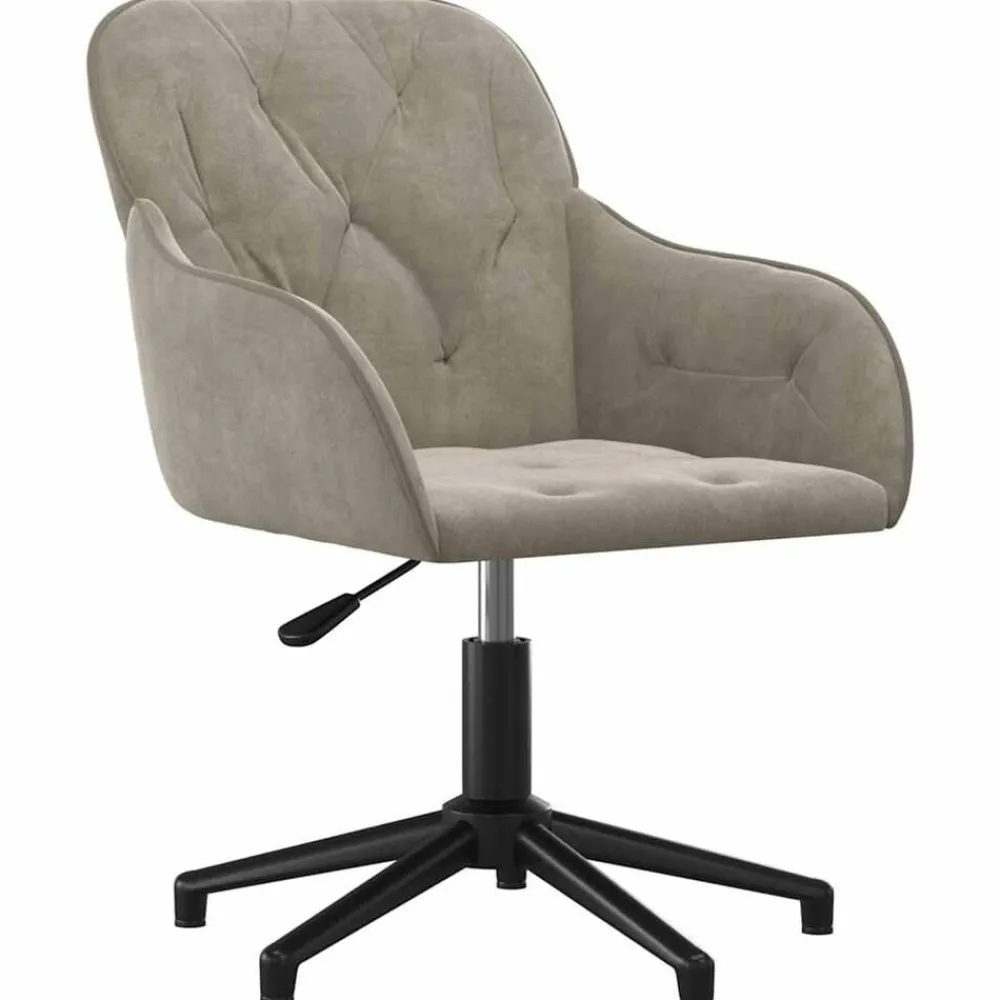 vidaXL Mobiliario De Oficina-Silla de oficina giratoria de terciopelo