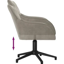 vidaXL Mobiliario De Oficina-Silla de oficina giratoria de terciopelo