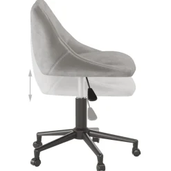 vidaXL Mobiliario De Oficina-Silla de oficina giratoria de terciopelo