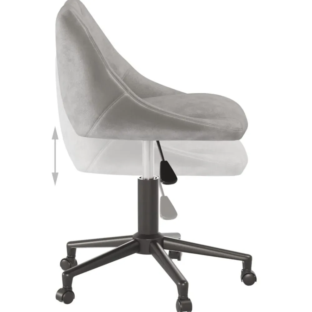 vidaXL Mobiliario De Oficina-Silla de oficina giratoria de terciopelo