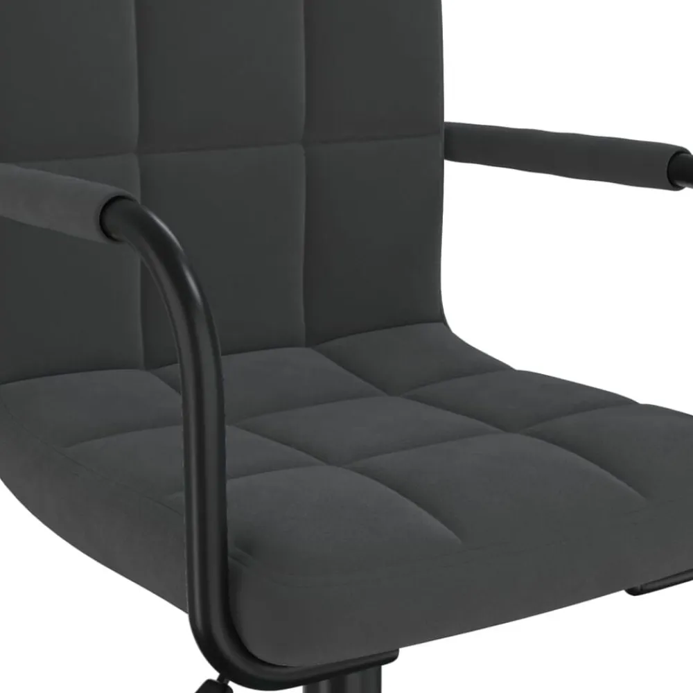 vidaXL Silla de oficina giratoria de terciopelo Negro Discount