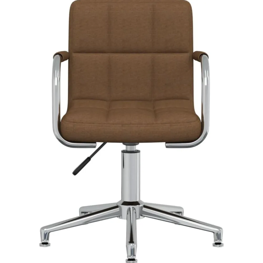 vidaXL Mobiliario De Oficina-Silla de oficina giratoria de tela marrón