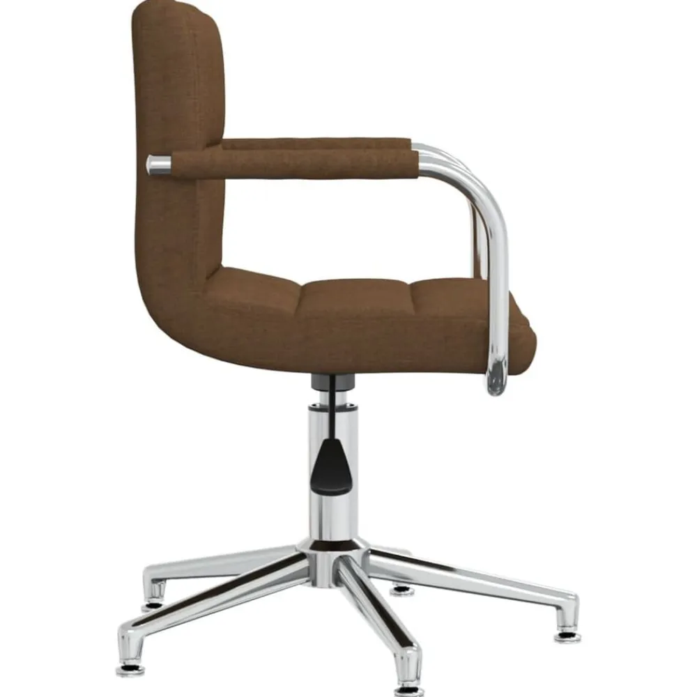 vidaXL Mobiliario De Oficina-Silla de oficina giratoria de tela marrón