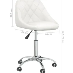 vidaXL Mobiliario De Oficina-Silla de oficina giratoria de cuero sintético