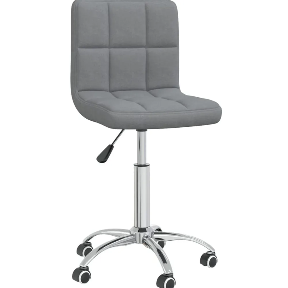 vidaXL Silla de oficina giratoria de tela Gris claro Outlet
