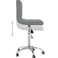 vidaXL Silla de oficina giratoria de tela Gris claro Outlet