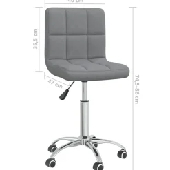 vidaXL Silla de oficina giratoria de tela Gris claro Outlet