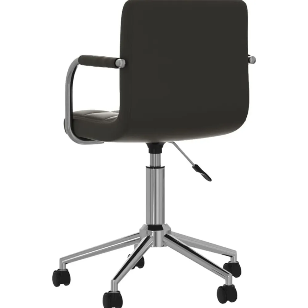 vidaXL Silla de oficina giratoria de cuero sintético Negro Clearance