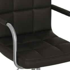 vidaXL Silla de oficina giratoria de cuero sintético Negro Clearance