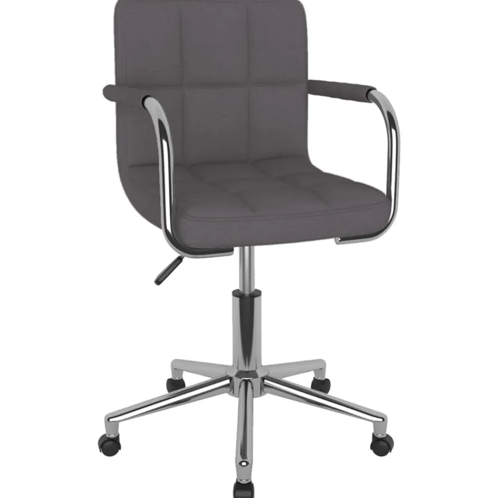 vidaXL Silla de oficina giratoria tela gris Taupé Discount