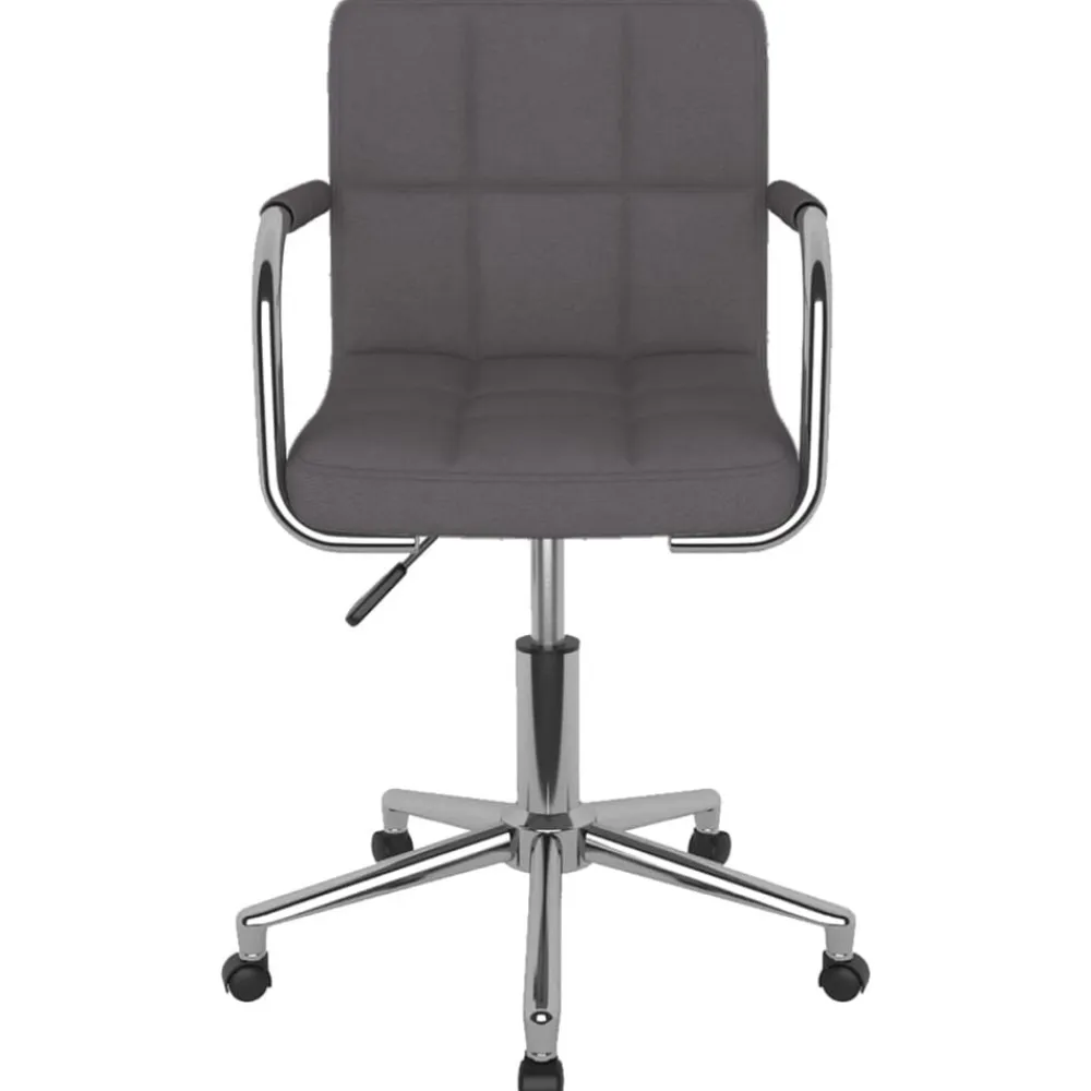 vidaXL Silla de oficina giratoria tela gris Taupé Discount