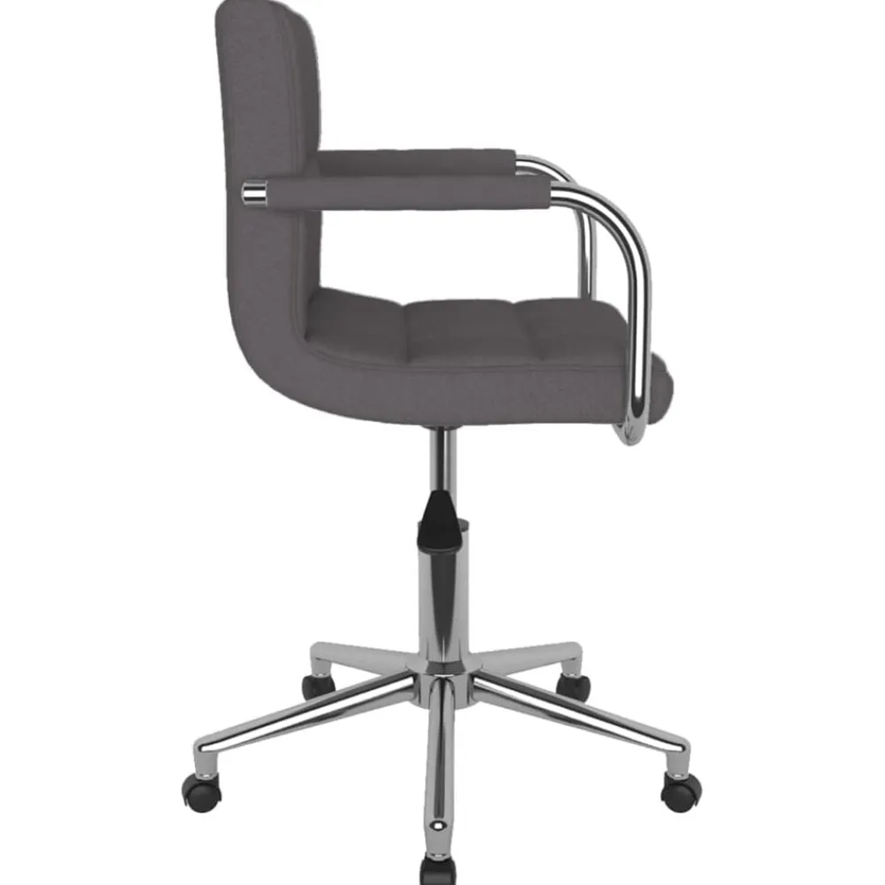 vidaXL Silla de oficina giratoria tela gris Taupé Discount