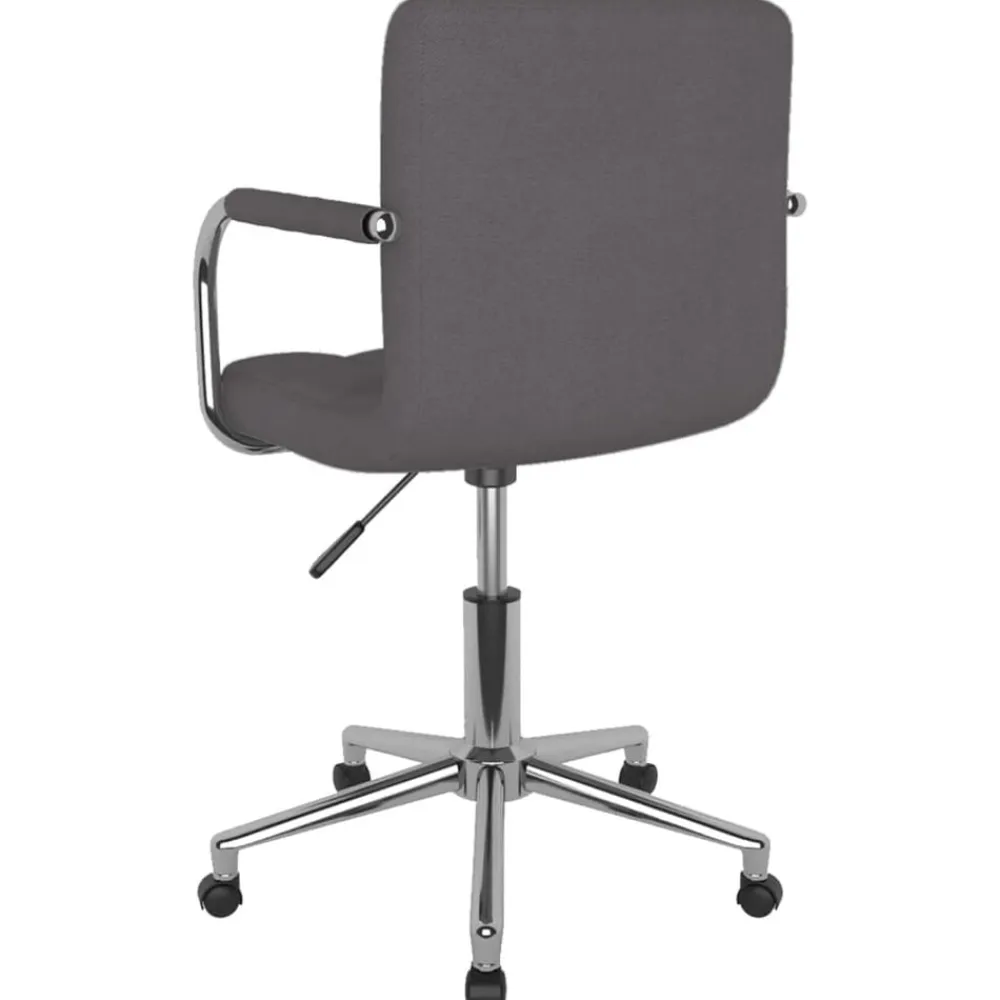 vidaXL Silla de oficina giratoria tela gris Taupé Discount