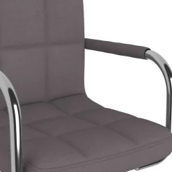 vidaXL Silla de oficina giratoria tela gris Taupé Discount