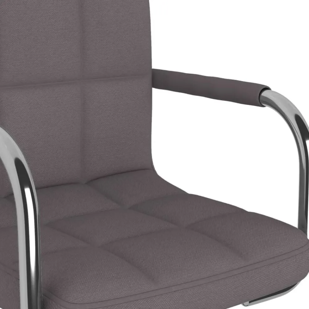 vidaXL Silla de oficina giratoria tela gris Taupé Discount